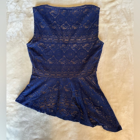 BCBGMaxAzaria Asymmetrical Sleeveless Top ￼ - Picture 5 of 5